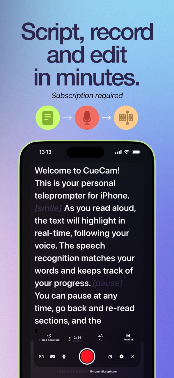 CueCam: Video Teleprompter screenshot 3
